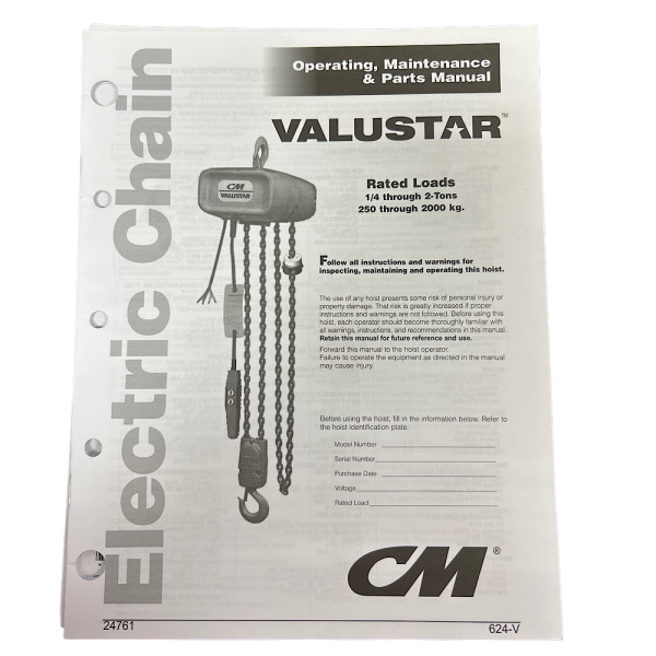 Valustar 2401-10 FT Chain Hoist