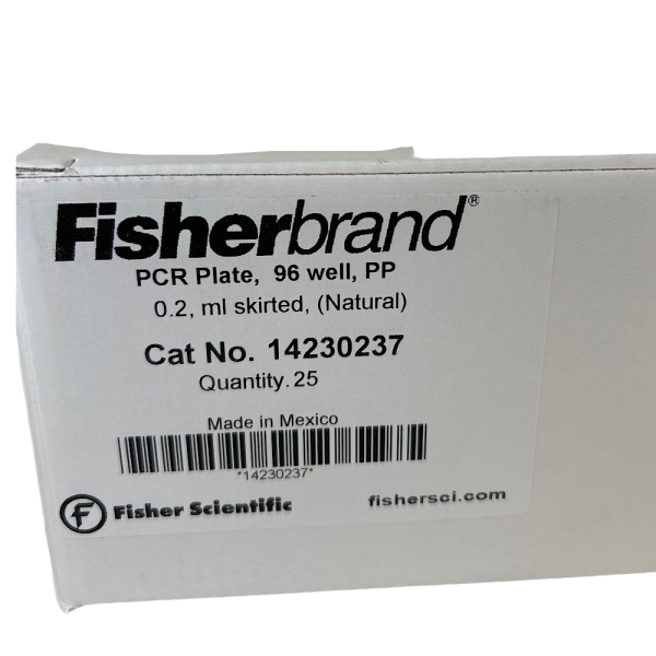 Fisherbrand 14230237 200 μL Natural Skirted 96-Well PCR Plates (Box of 25) - Image 3