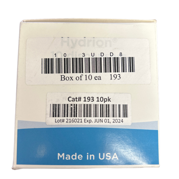 Hydrion 193 15' x 1/4" 0 to 13 pH 2000 Tests pH Paper (Box of 10) - Image 3