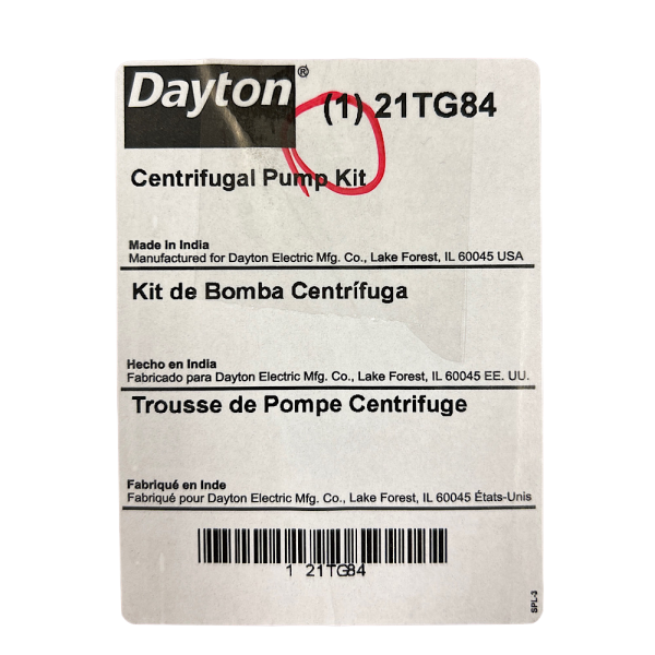 Dayton 21TG84 Pump Kit