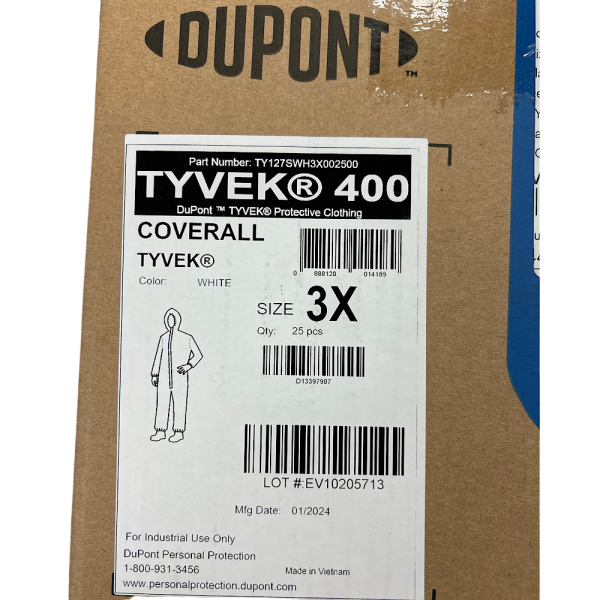 Tyvek TY127SWH3X002500 Size 3XL Tyvek® 400 Disposable Coveralls (Pack of 25) - Image 3