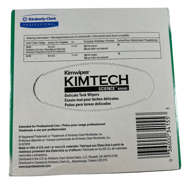 KimTech 34155 1-Ply Kimwipes Delicate Task Science Wipers (Lot of 5) - Image 3