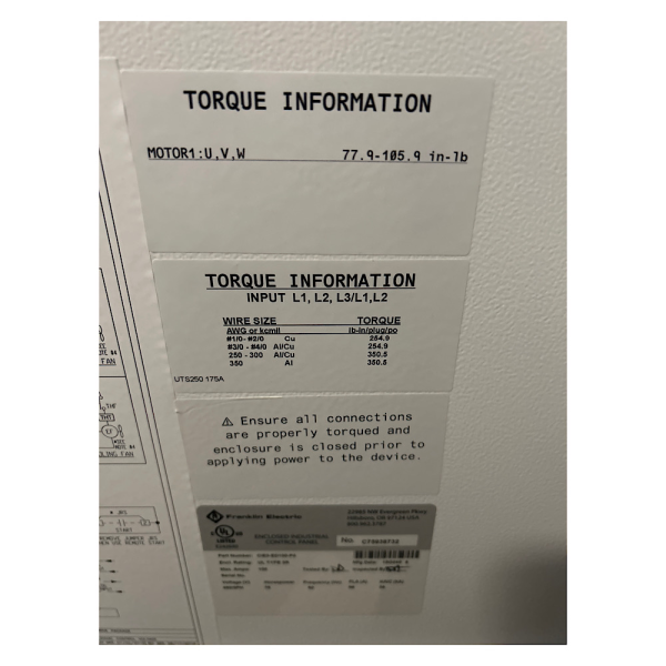 Franklin Electric CI-100-P4 380-480V 0.01-120 Hz 3PH Variable Frequency Drive - Image 4