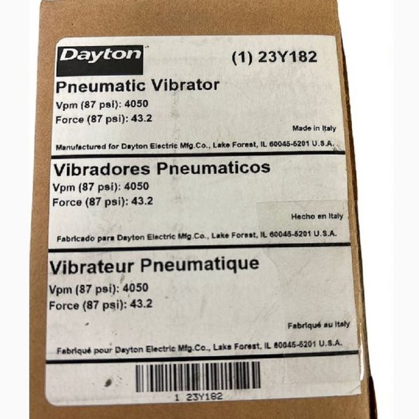 Dayton 23Y182 1/8" NPT 432 Lb 4050 VPM 84 dBA Bolt-On Piston Vibrator - Image 4