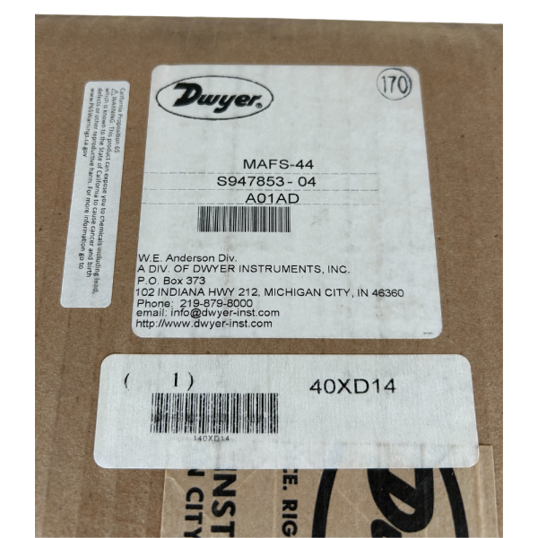 Dwyer MAFS-44 44" Insertion 400°F Max Temp Aluminum Averaging Flow Sensor - Image 3