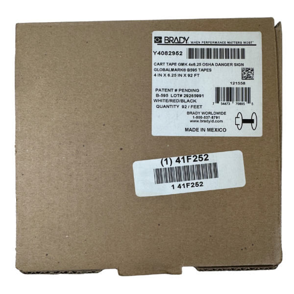 Brady Y4082592 Precut Label Roll