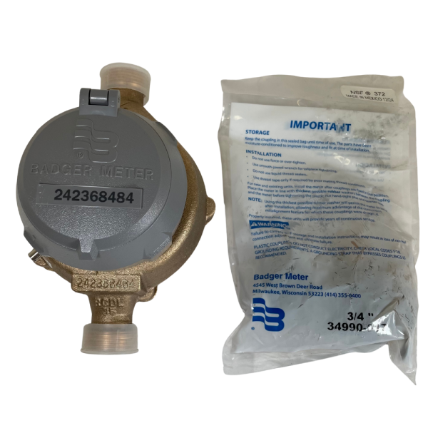 Badger 103-3721 3/4" NPT 0.75 GPM to 35 GPM 150 PSI Mechanical Flowmeter - Image 11