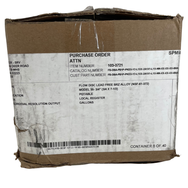 Badger 103-3721 3/4" NPT 0.75 GPM to 35 GPM 150 PSI Mechanical Flowmeter - Image 12