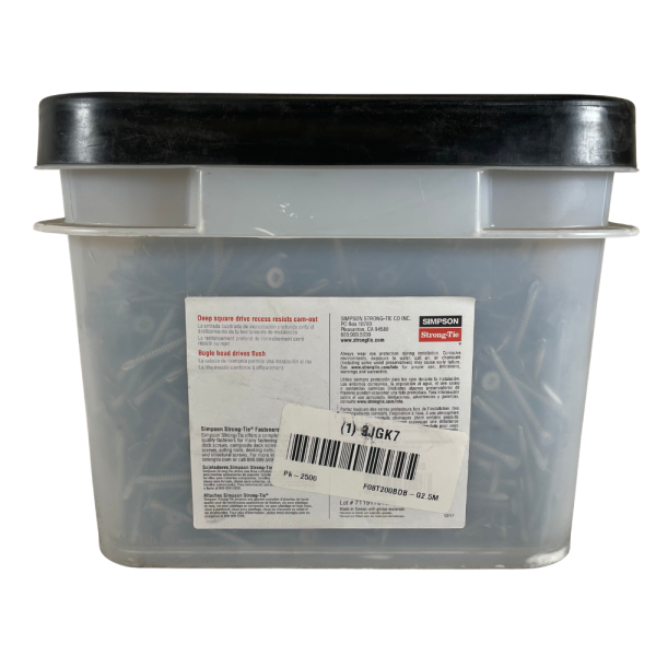 Simpson F08T200BDB #8 x 2" 410 SS Self-Drilling Bugle-Head Screw (Box of 2500) - Image 3