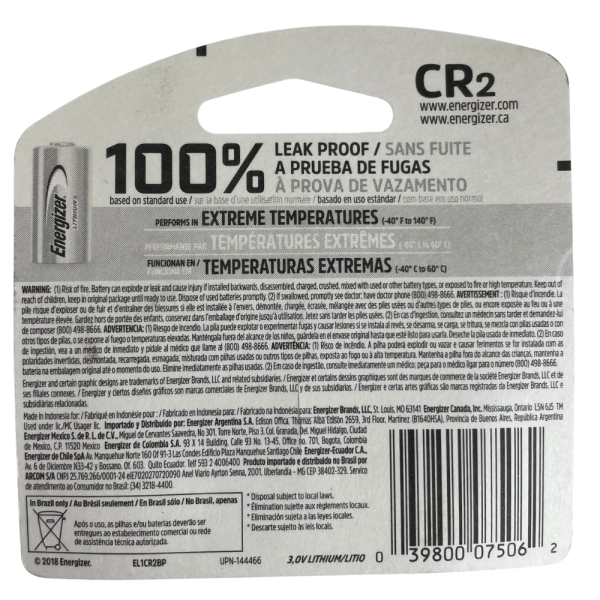 Energizer CR2 0.6" Dia x 1.01" H 800 mAh 3V Lithium Battery (Lot of 7) - Image 3