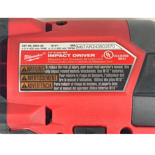 Milwaukee 2953-20 1/4" 18V Lithium-Ion Brushless Cordless Impact Driver - Image 5