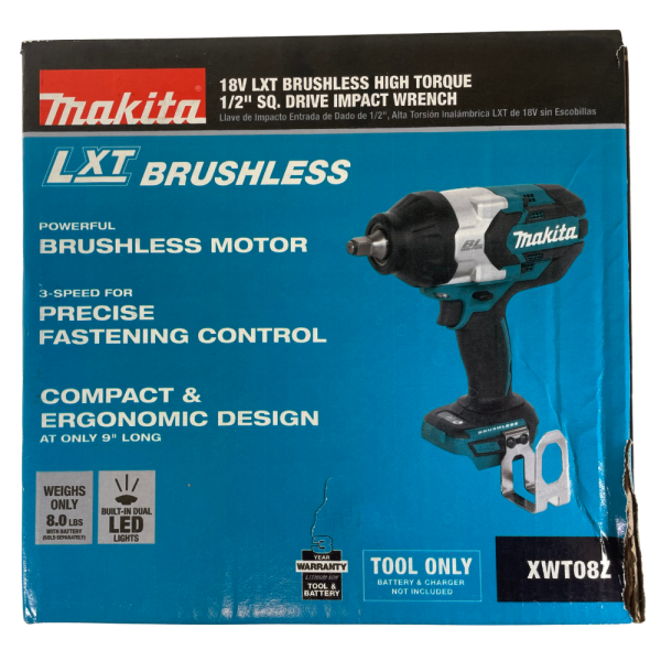 Makita XWT08Z 1/2" 18V LXT Brushless Cordless High‑Torque Impact Wrench Tool Only - Image 9